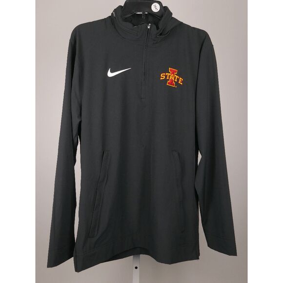 Nike Men's Iowa State Cyclones Coaches Dri-FIT Mid Weight Half-Zip Hoodie S - Picture 2 of 10